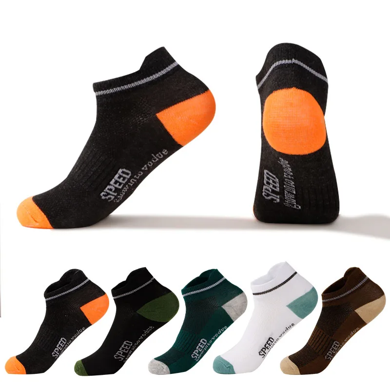 GYMIGO 10 Pairs Men Short Socks Mesh Breathable Casual Socks Summer Thin Sports Socks Absorb Sweat Men Gym Ankle Socks Set