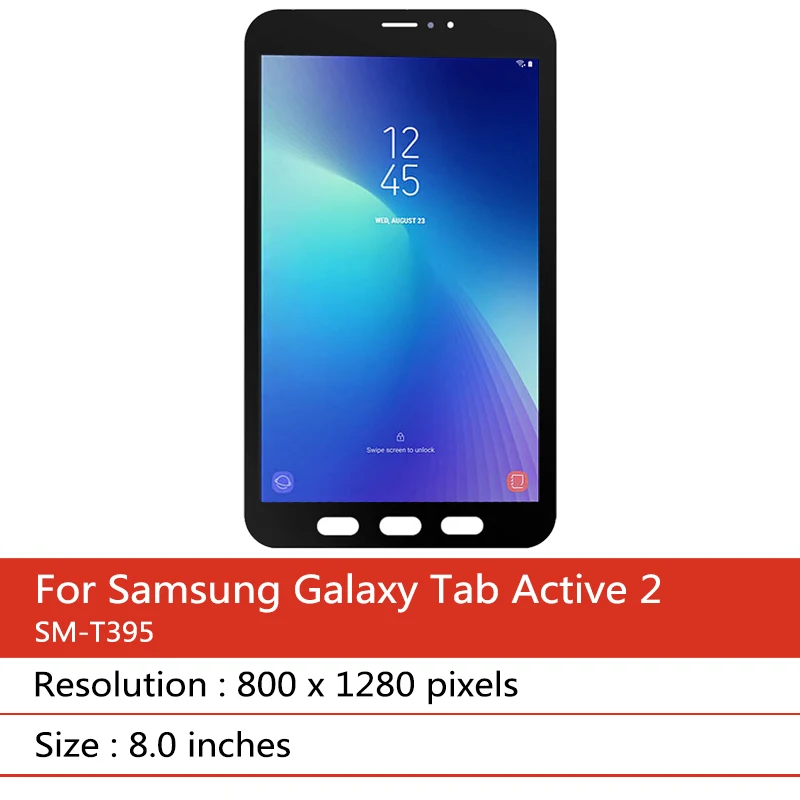 Substituição do Conjunto da Tela Sensível ao Toque Display Lcd para Samsung Tab Active T395 Sm-t395c 80 Novo - Imagem 2