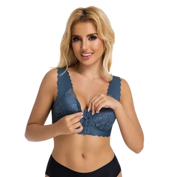 Women's Soft Wireless Bra Adjustable Hook & Eye Closure Comfortable Breathable Solid Lingerie for Daily Wear