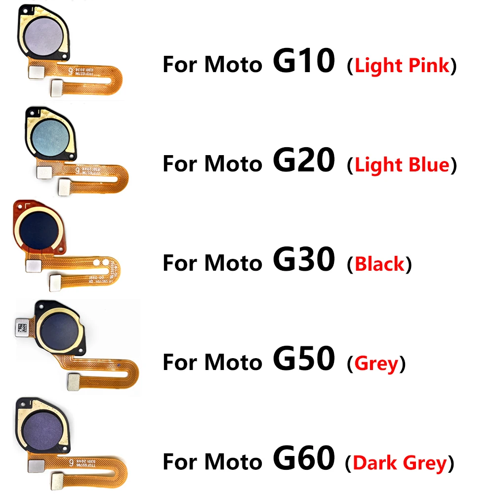 

Fingerprint Scanner For Moto G10 G20 G30 G50 G60 Home Button Fingerprint Menu Return Key Sensor Flex Cable Replacement Parts