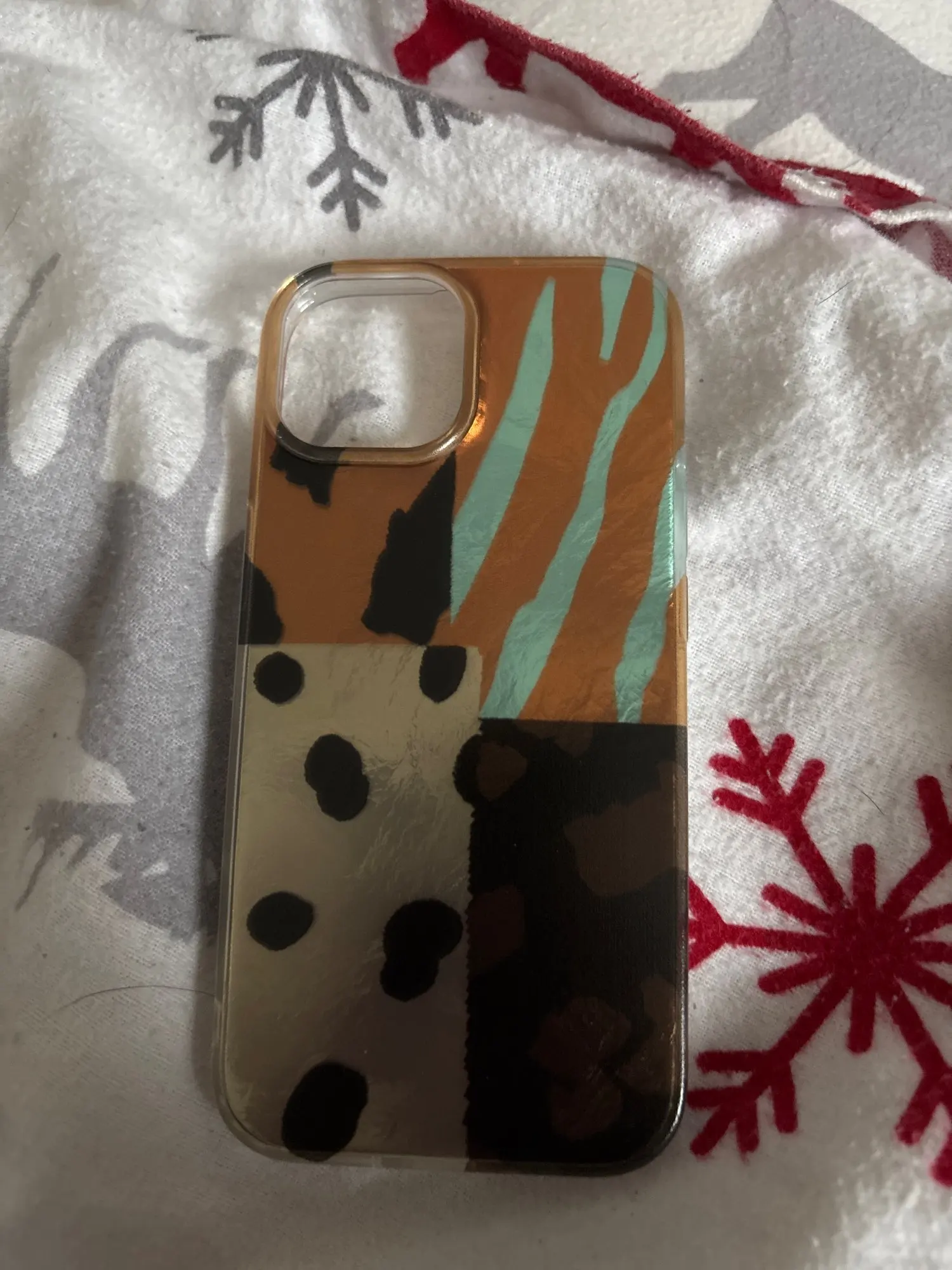 Retro Leopard iPhone Case, customer photo