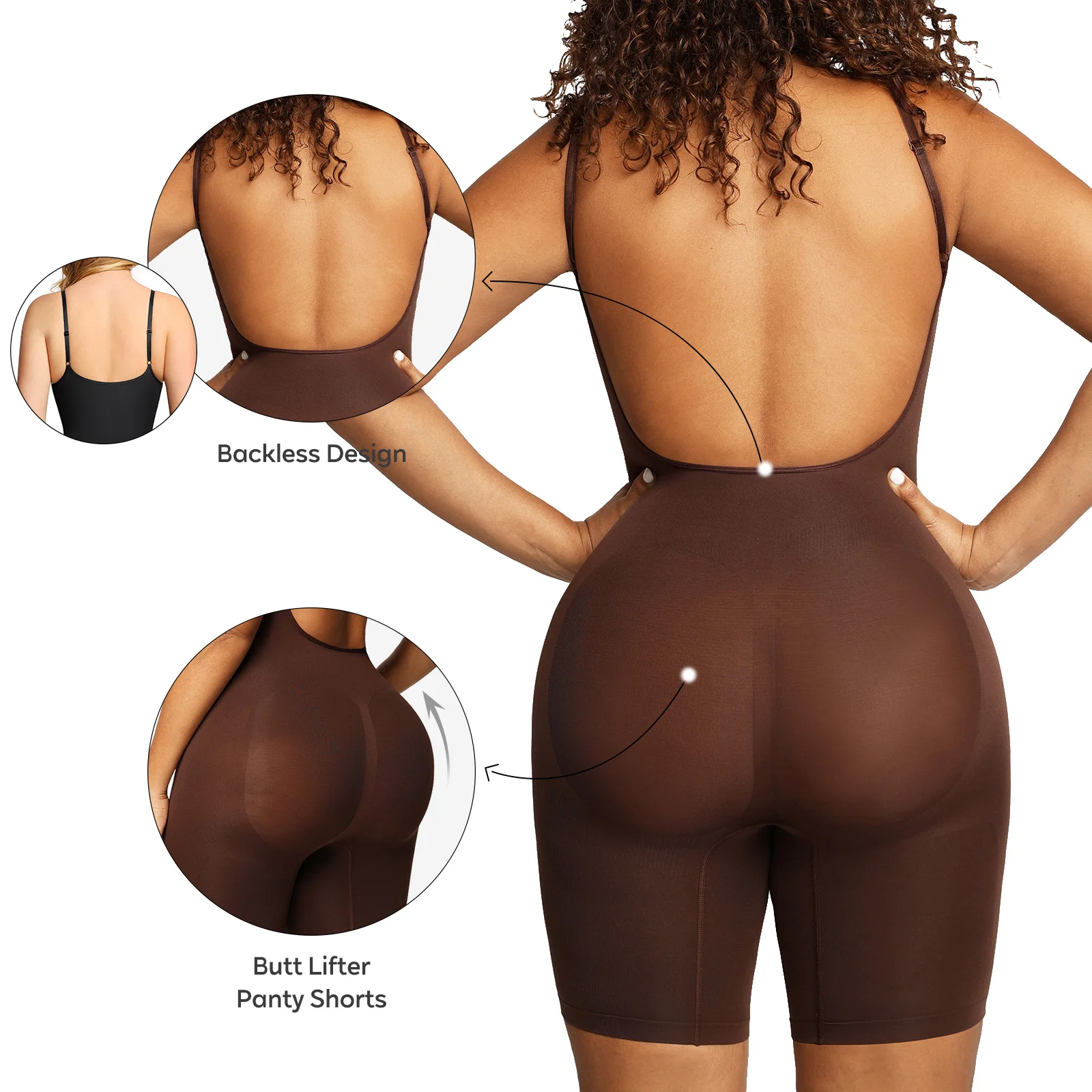 Fajas Colombianas Backless Bodysuit Tummy Control Shapewear Low Back  Slimming Sheath Women Flat Belly Butt Lifter Shapers