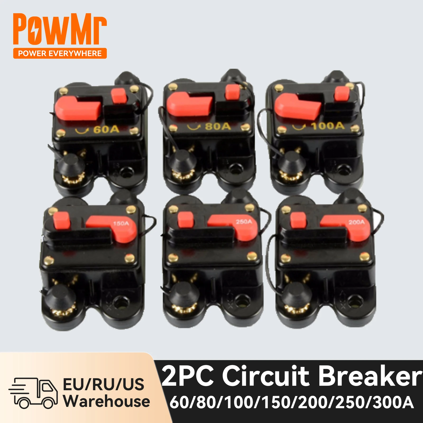 Powmr 2 Pezzi Affidabile Ripristino Manuale Interruttore Termico Impermeabile Per Auto Camion Rv Yacht