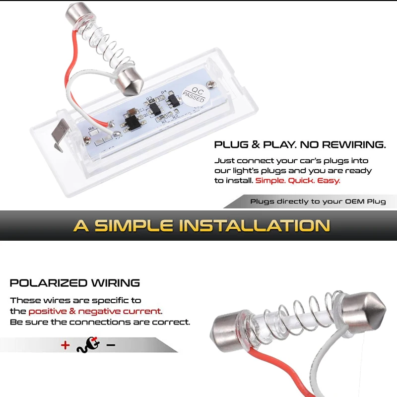 BMW X3 E83  2PCS 03-11 X5 E53 Canbus LED ̼ ȣ ÷Ʈ Ʈ   Canbus 6000K  2001-2006