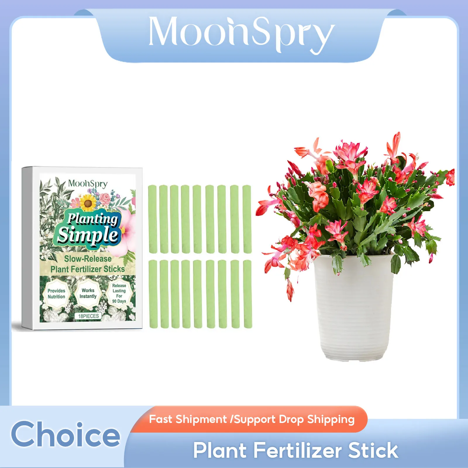 Plant Fertilizer Stick Indoor Potted Flower Nutrient Organic Plant Food Spake Compound Fertilizer Succulent Nutrition Bar organic fertilizer