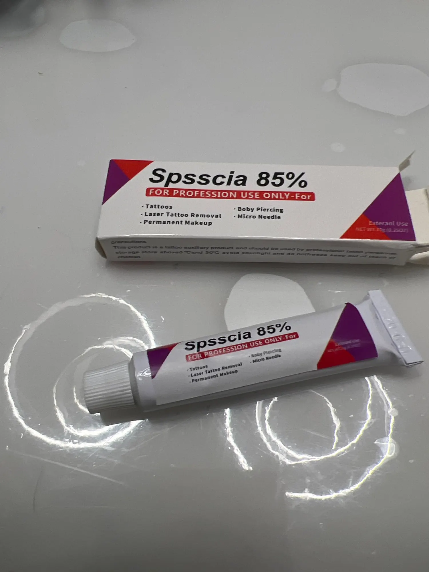 85% Spsscia Multipurpose Numbing Cream lidocaine 8% for Cosmetic tattooing/Permanent Makeup/Piercings/Waxing/Microblading/Laser photo review