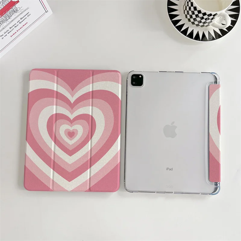 Adorable Pink Love Heart Tablet Case Cover