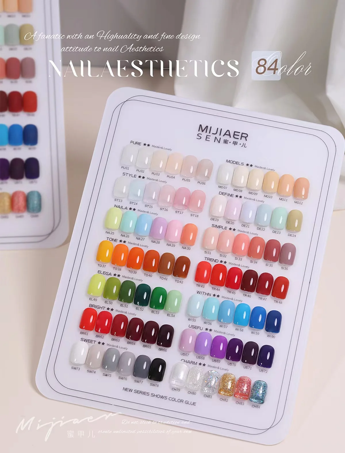 Mijiaer 84 Colors Gel Nail Polish Set Gel Polish Set Easy Soak Off