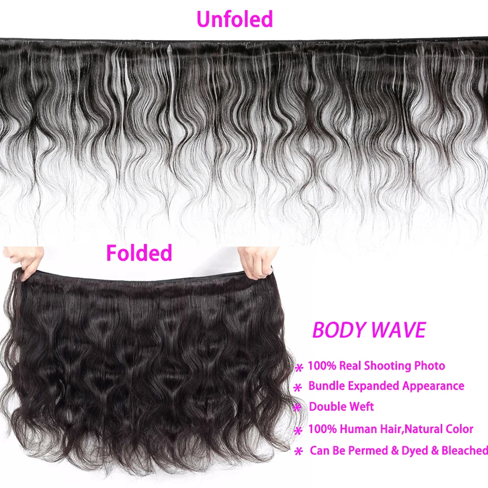 Brazilian Body Wave Hair Bundles with Lace Closure