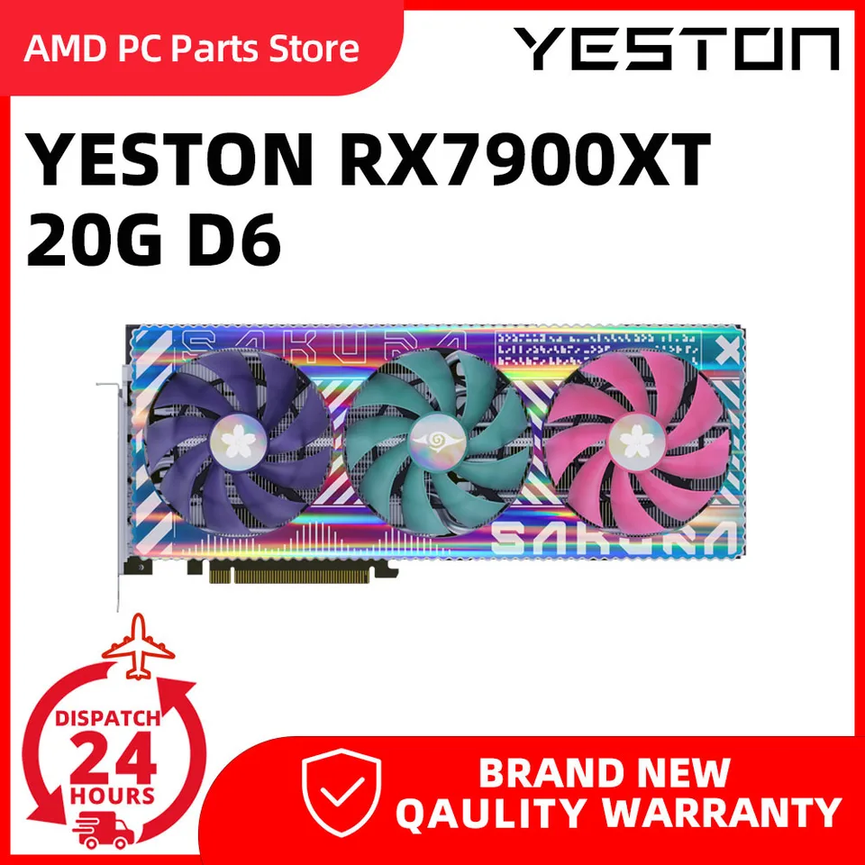 グラフィックボード・グラボ・ビデオカード AMD Radeon RX7900XT YESTON Yeston's Anime-Inspired Radeon RX 7900 XT Sakura Graphics