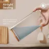 5-Piece Square Glass Canister Set - Bamboo Airtight Lids for Pasta/Cereal/Flour (Multi-Size Pantry Storage) 4