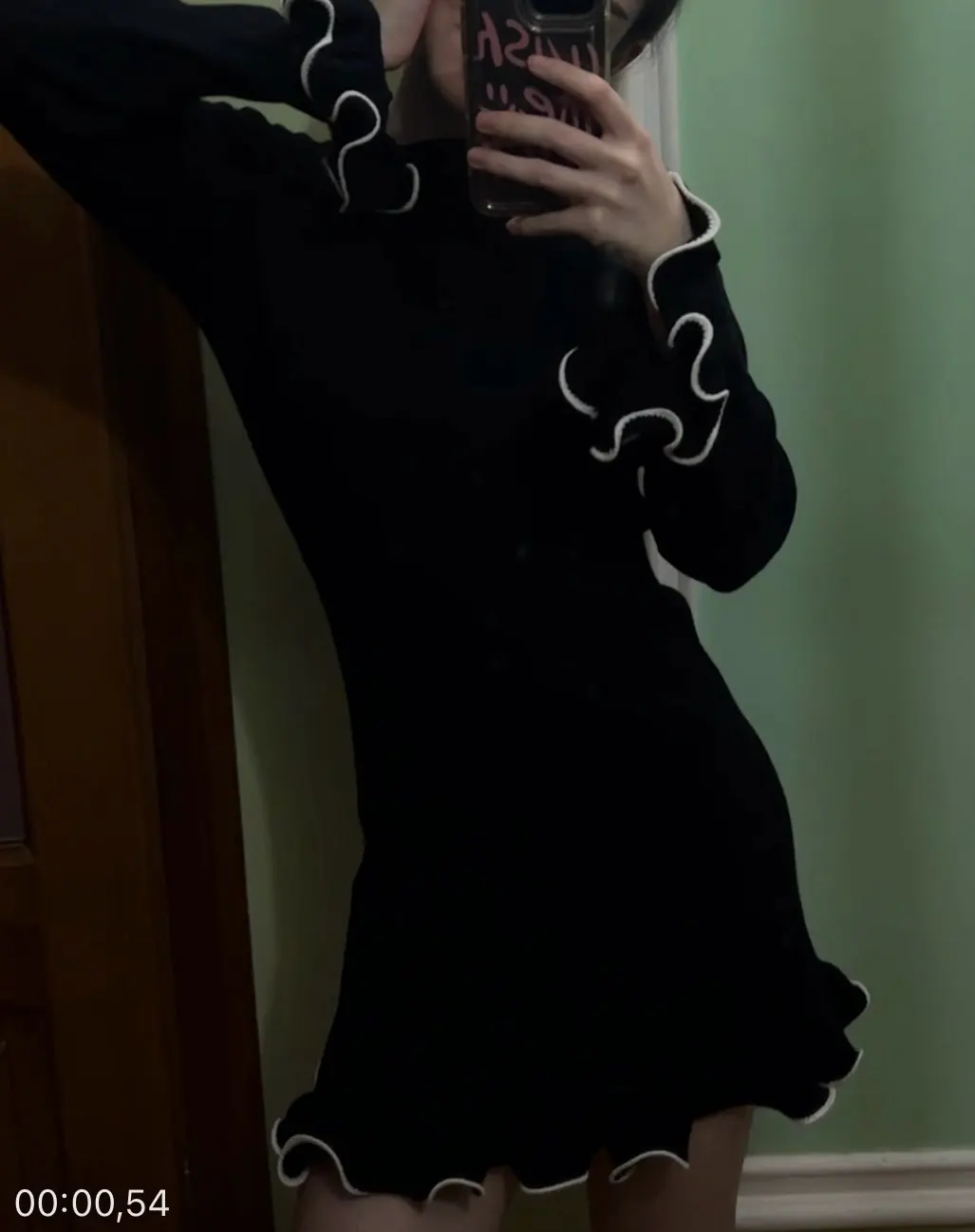 Chic Knitted Mini Dress with Unique Fungus Accents for Women photo review