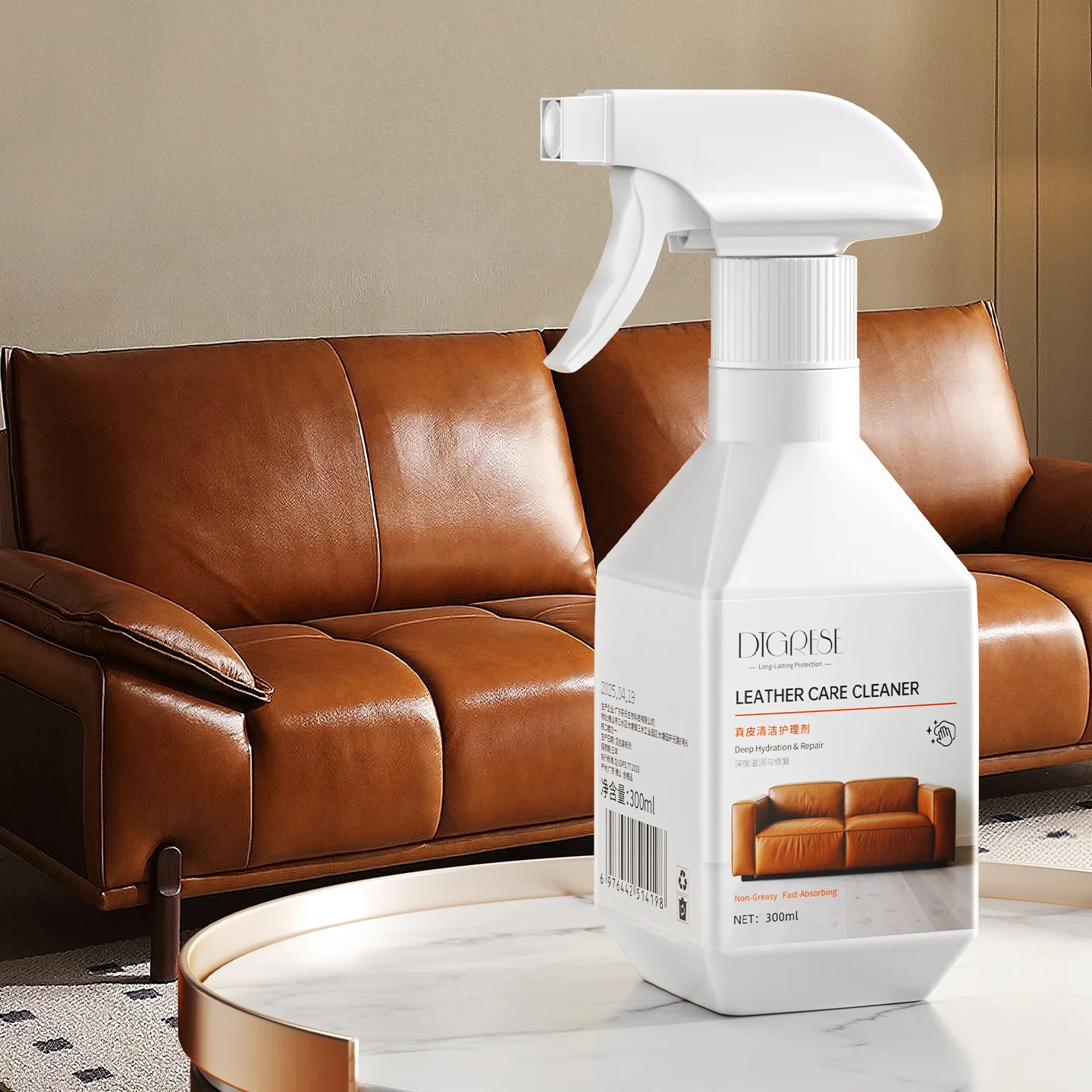 Powerful Leather Cleaner Remove dirt Nourishing and Protective Suitable for Sofas,Shoes,Bags