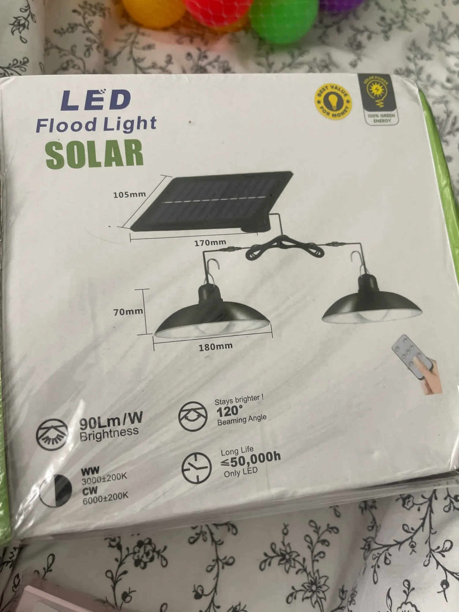 Suspension solaire LED puissante