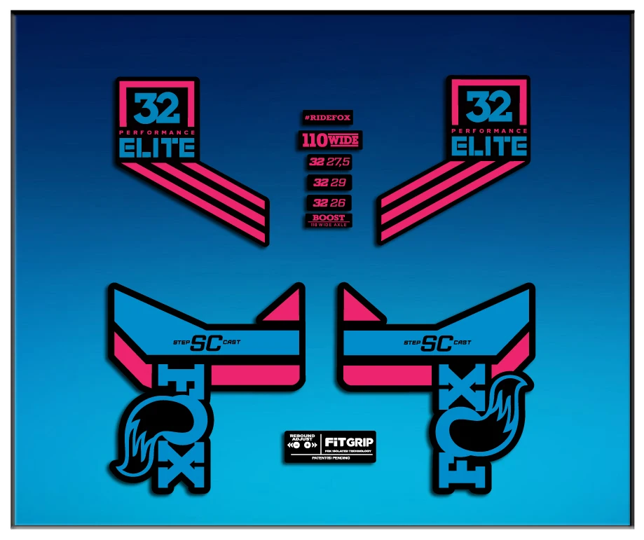 Fox 32 Sc Elite Am85 Accessori Ciclismo Vinile Bici Mountain Mtb Adesivi Compatibili