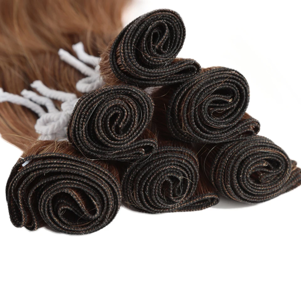 Synthetic Natural Wave Bundles Hair Extensions Ombre Blonde Hair Weave Bundles 6Pcs/Pack 20 inch Heat Resistant Fiber hair extensions
