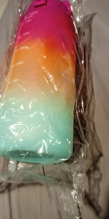 Kit da Garrafa de Água Squeeze Motivacional Com Adesivos 300ML+900ML+2000ML photo review