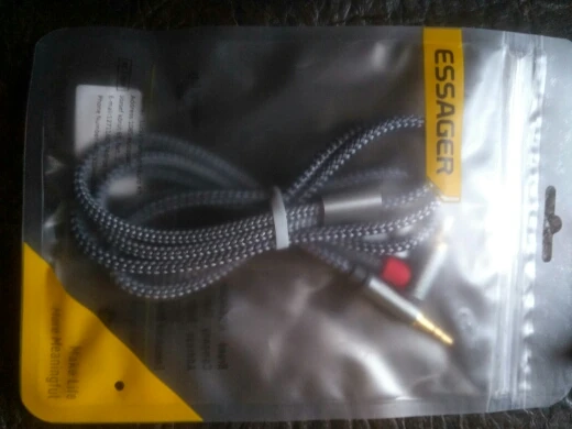 90° Angle RCA Audio Stereo Cable Jack 3.5mm to 2RCA Cable Splitter