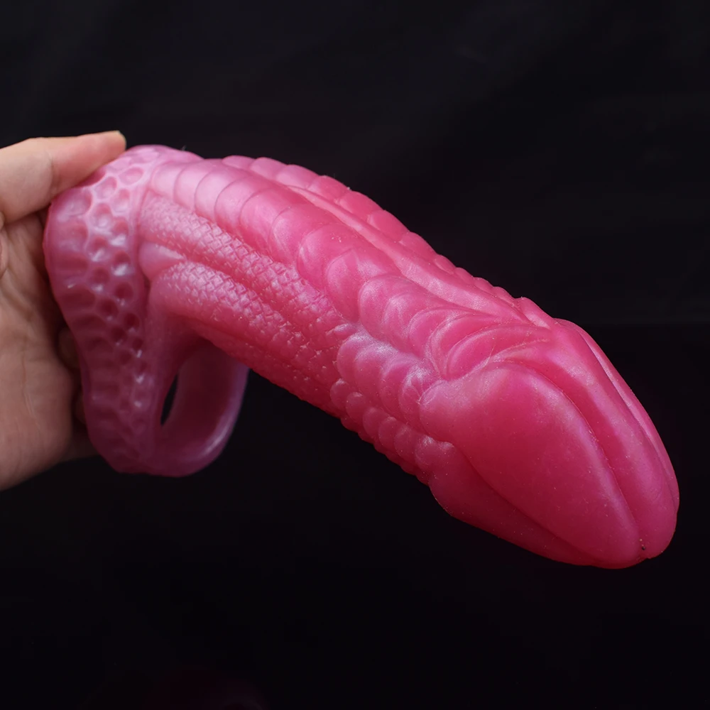 FAAK Silicone Dog Knot Penis Sleeve Extender Multi Color Adult Sex Toys For...