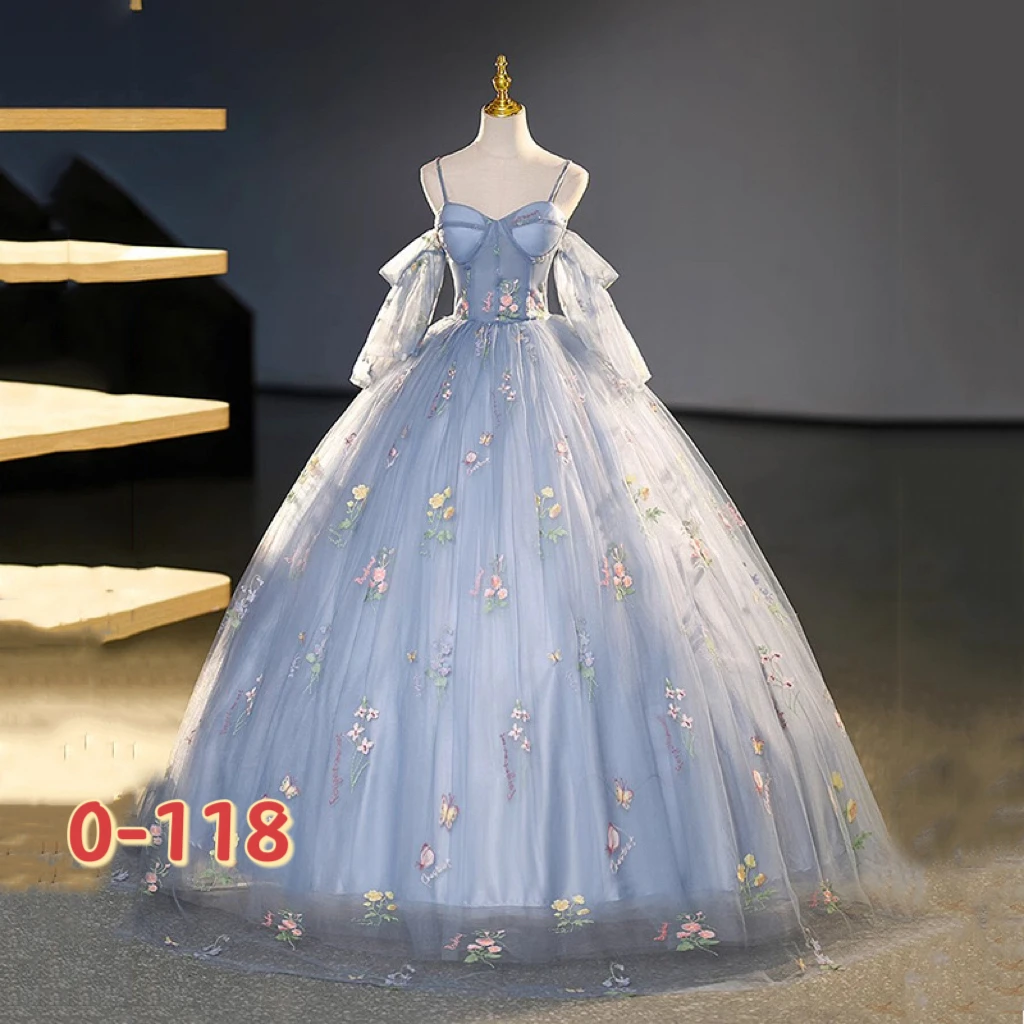 

Evening dress long skirt female fairy colored gauze