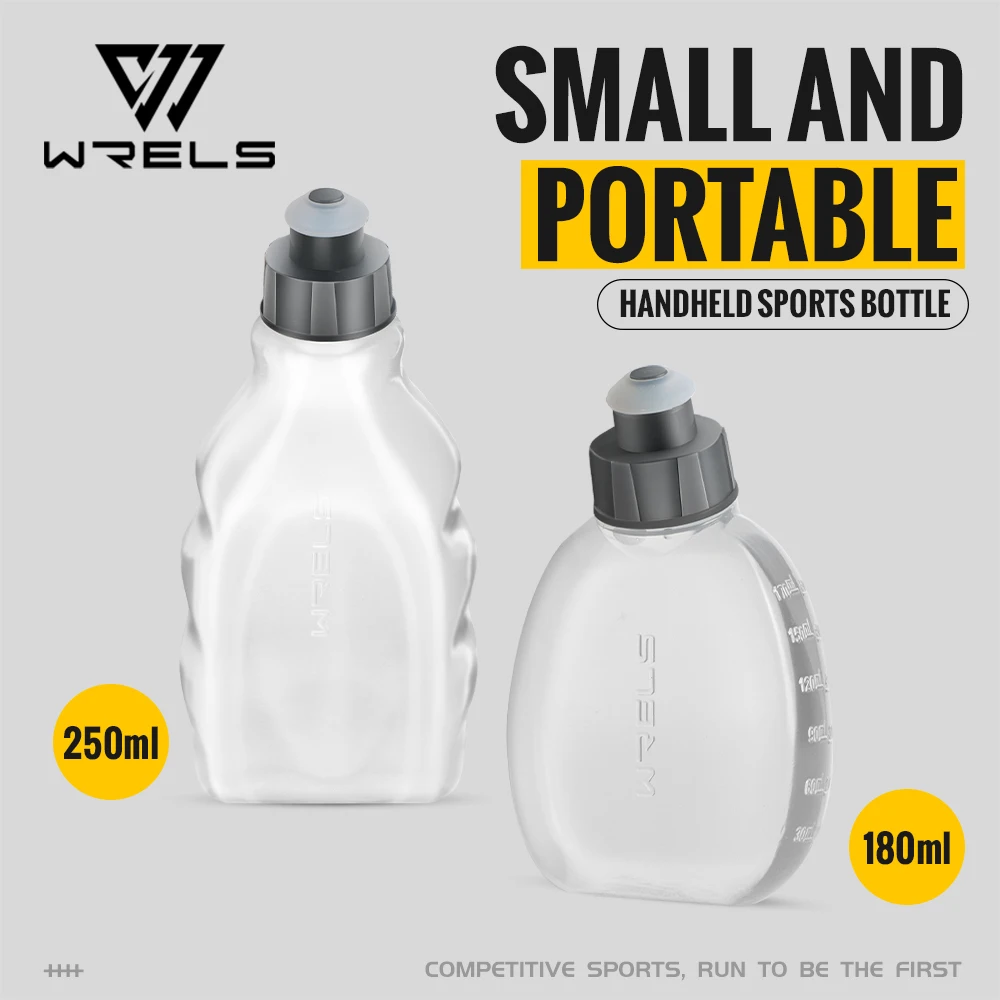 WRELS Sports Water Bottles Handheld Hydration Running Water Bottles BPA-Free for Running Hydration Belt 250ml