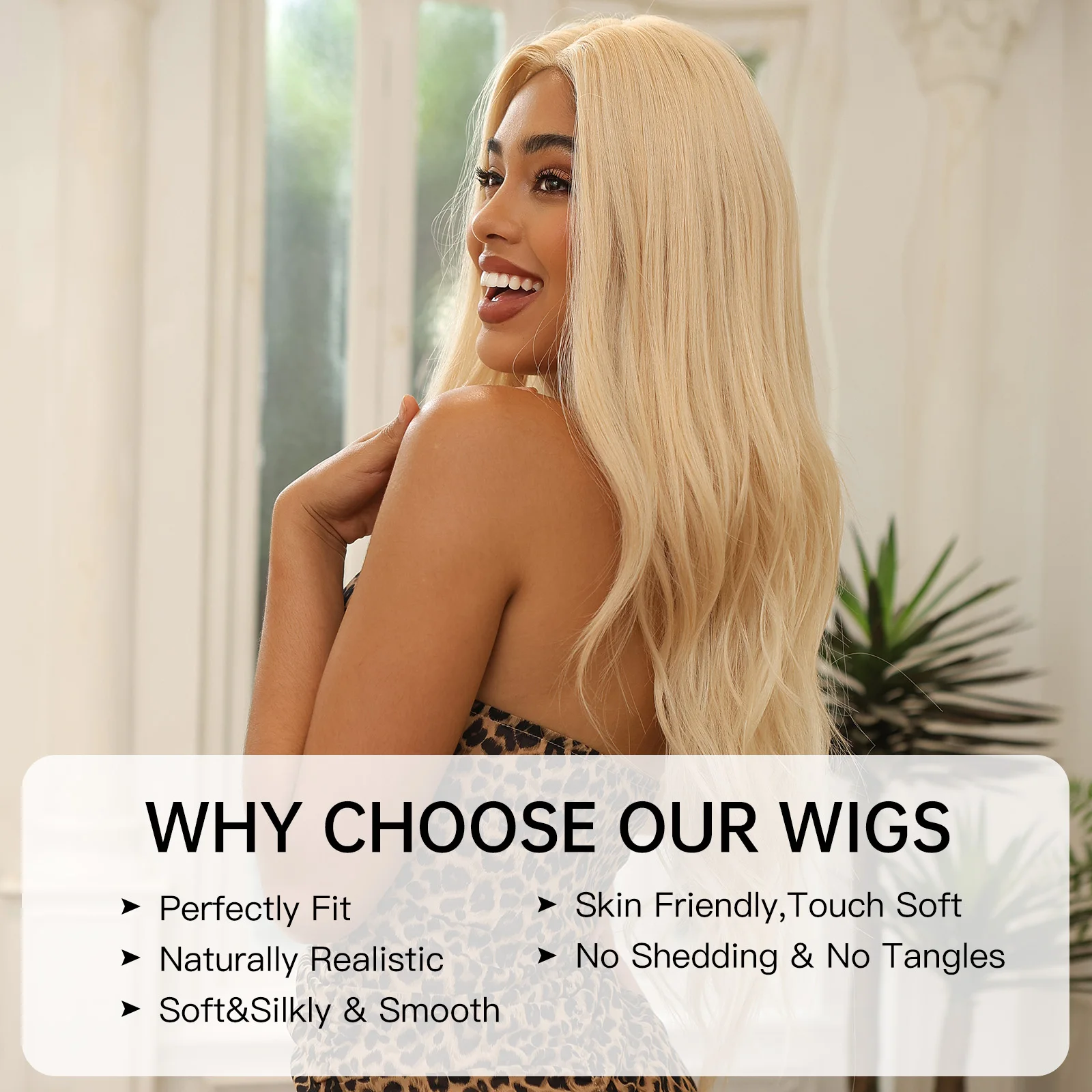 Blonde Golden Wig Hairline Lace Front Wigs Synthetic Long Wavy Ladies Women's Cosplay High Density