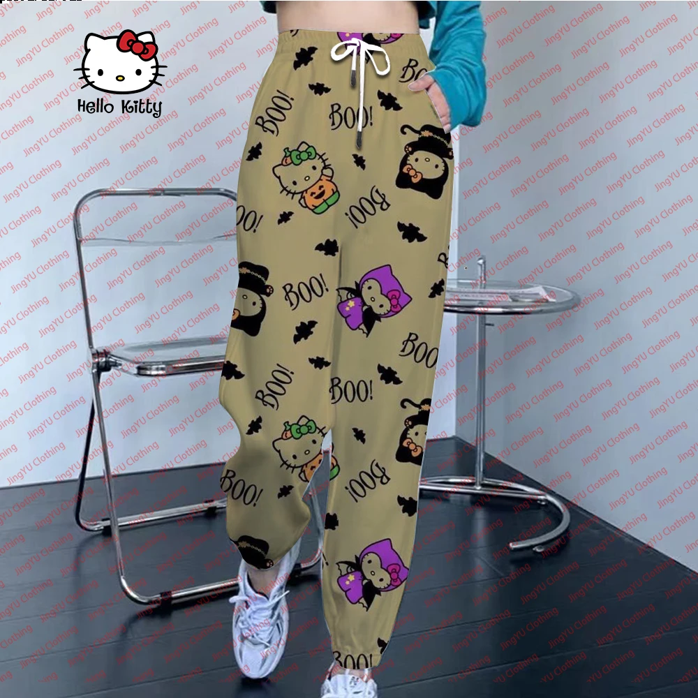 

2023 New Women's Pants Street Jogging Pants Women's Sports Pants Hello Kitty Pattern Pants Comfortable Basic Casual Fashion
