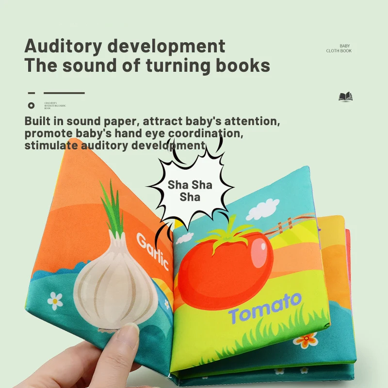 Washable Fabric Books Newborn Baby Educational Puzzle Cloth Book Kids Early Learning Develop Cognize Reading Kidsbook Infant Toy 3