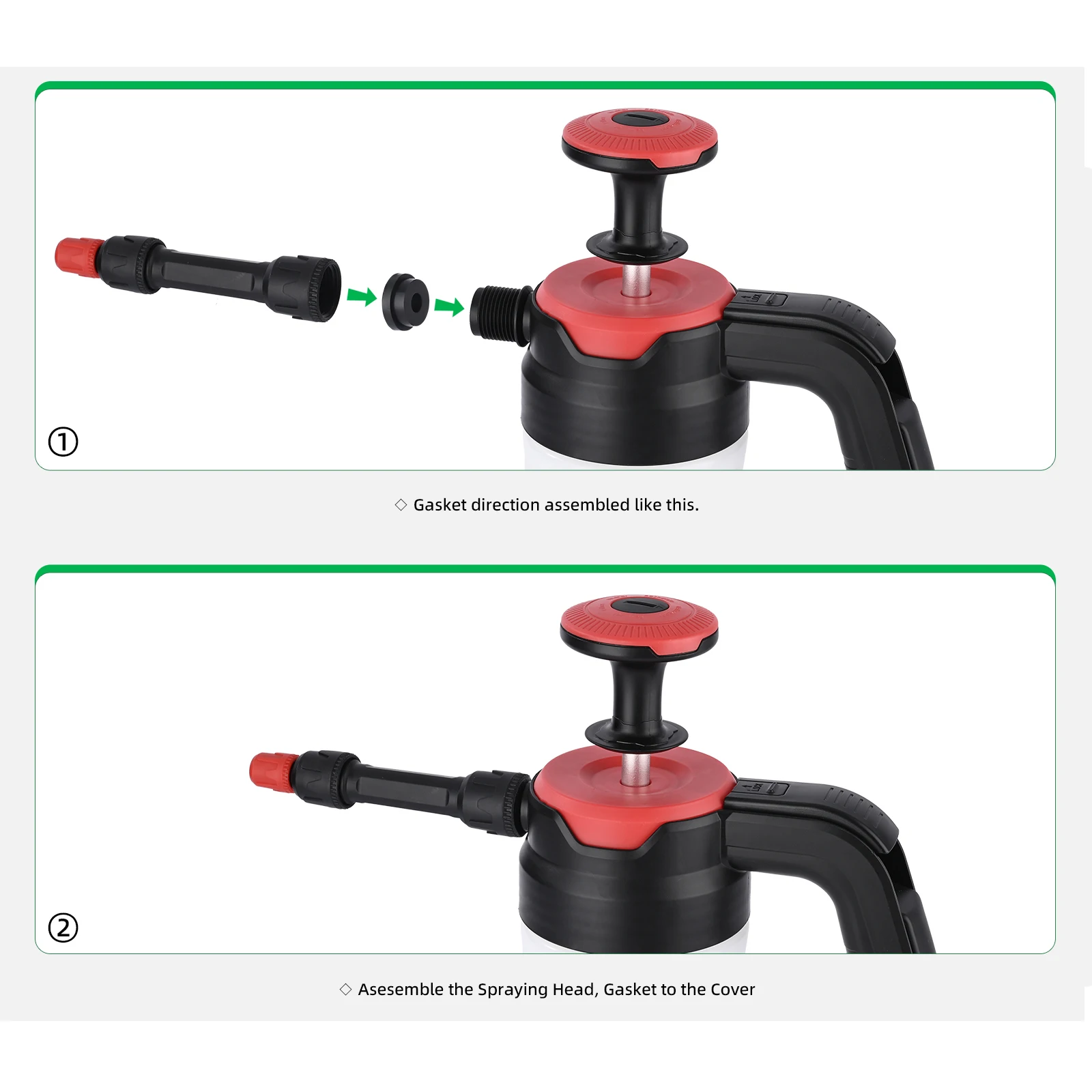 2500mAh foam boss electric sprayer 1.8L automatic pressure gun for car wash  sprayer corrosion resistant acid Alkali