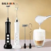 3 In 1 Portable Electric Milk Frother Foam Maker Handheld Rechargeable Foamer High Speeds Drink Mixer Coffee Frothing Wand 1