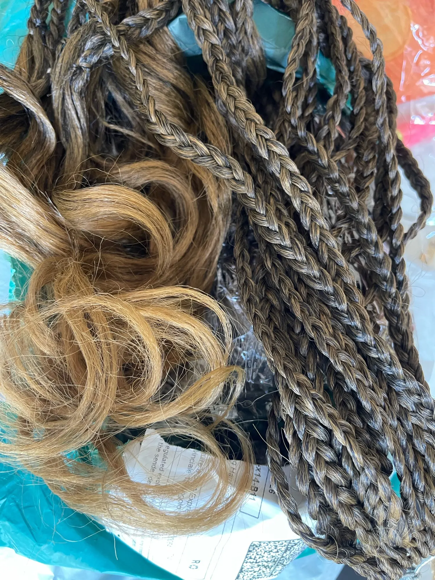 Franska lockar virkade flätor med lockiga toppar 18 tums gudinna box flätor spanska lockar fläta hår vågigt virkat hår för kvinnor photo review