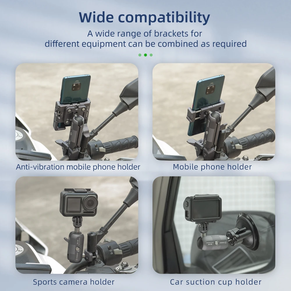 FANAUE Aluminum Alloy Double Socket Arm 25 mm/1 Inch Ball Head Holder Mount Clamp for Bicycle Motorcycle Camera for RAM MOUNTS — view 6