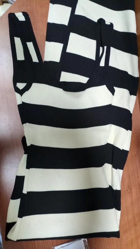 2024 Stripe Summer Elastic Split Bodycon Dress Sexy Beach Vacation Sundress Women Casual Slim Pencil Vestidos Maxi Long Dress photo review