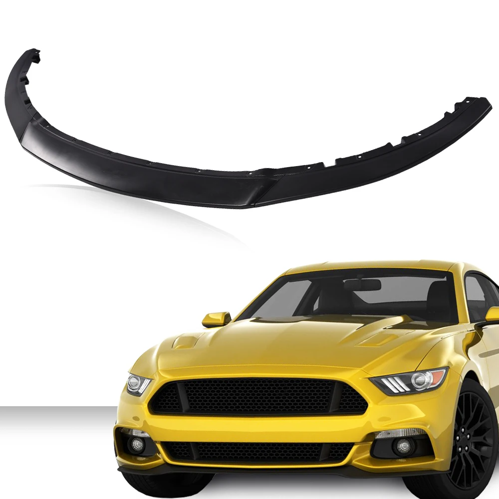 Front Bumper Spoiler Lip Chin Spoiler Body Kit Fit for 2013-2014 Ford Mustang Rp Style Abs Black Lower Splitter Protector Blade