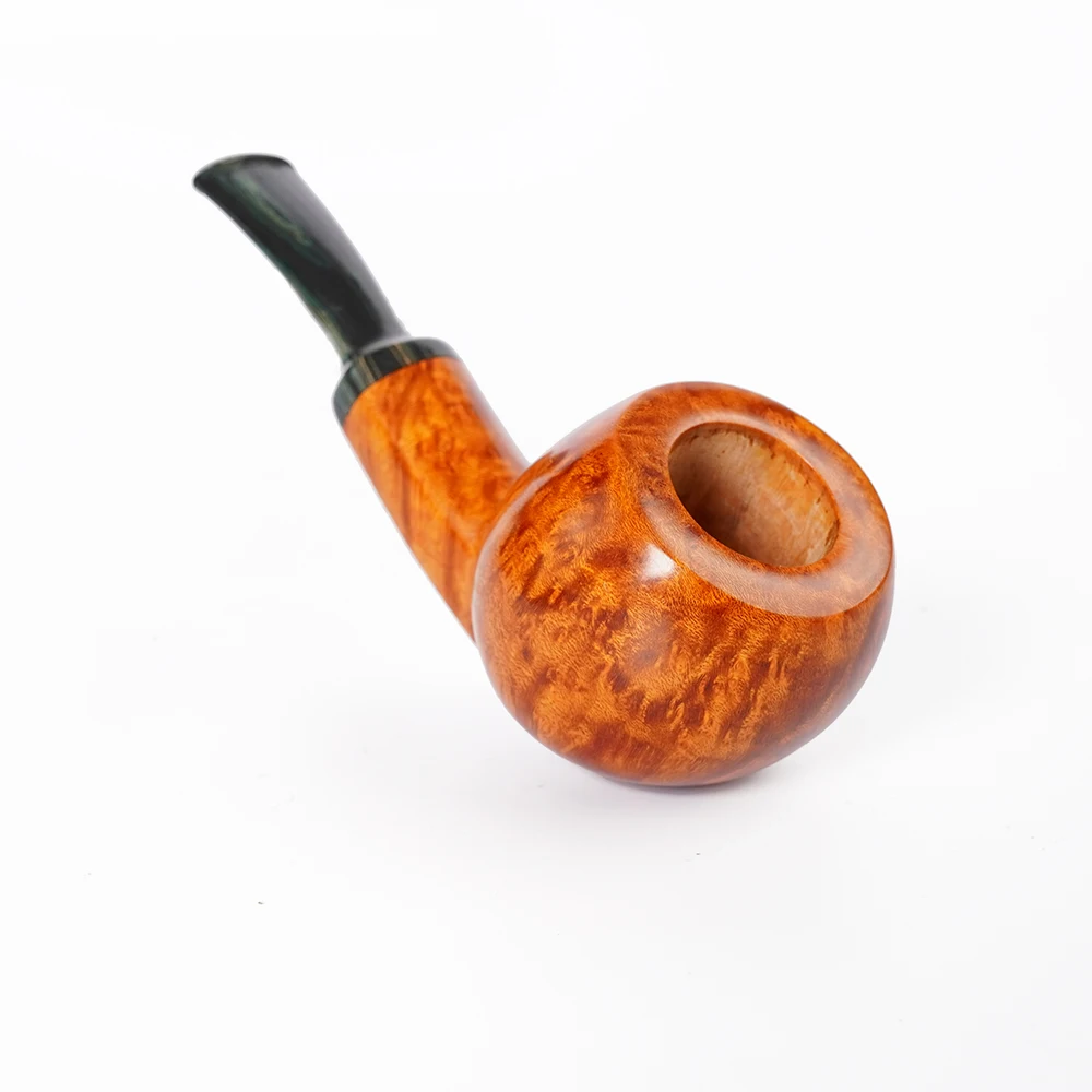 MUXIANG Handmade briar tobacco pipe apple shape Warm Snuff Pipe Winter Father's Day Gift 3mm Pipe Channel Cumberland Pipe Mouth