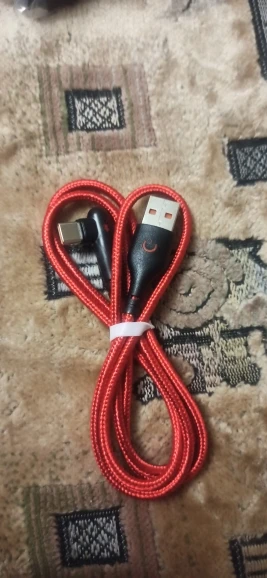 NNBILI 120W Fast Charging USB to C Cable, Nylon Braided, 90 ° Bend Design, Suitable for of Huawei，no xiaomi、iPhone、Samsung ﻿ photo review