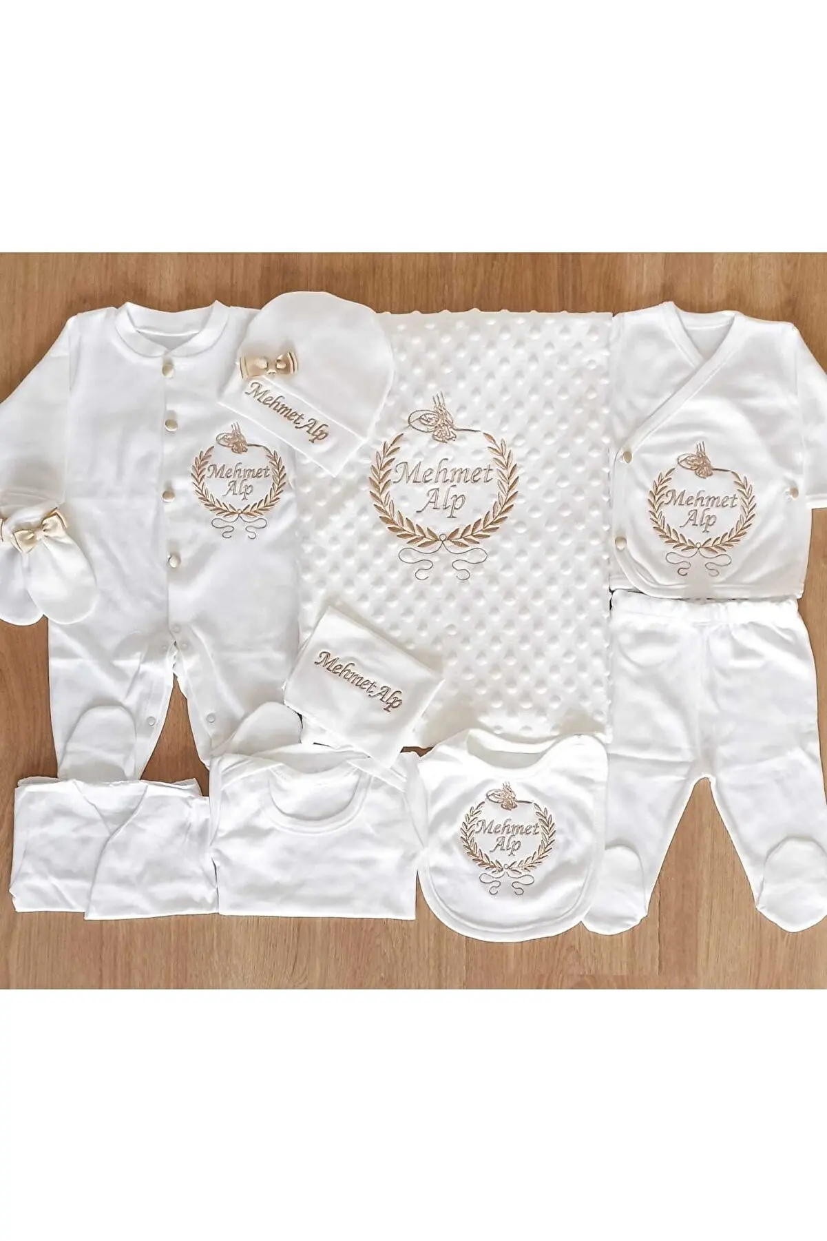 Personalized Newborn Toddlers Blanket Suits Name Embroidered Girls Boys