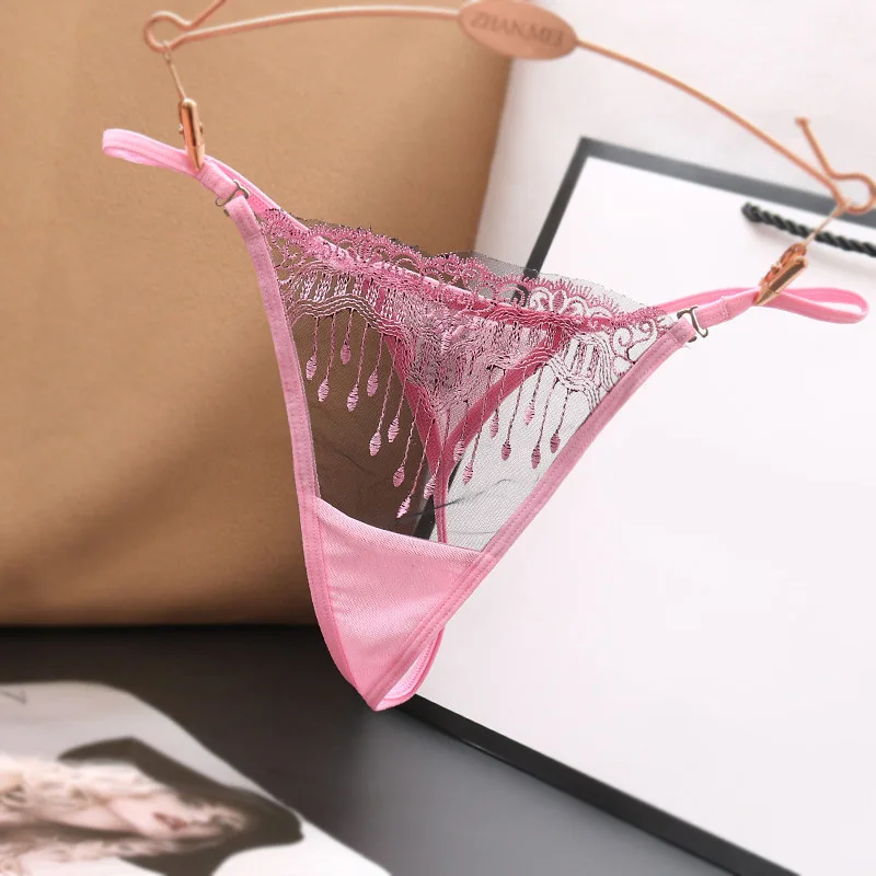 Sexy women panties female underwear lace panties womens underwear Lace Floral Thong Ladies Panties Mesh Yarn Perspective Briefs Women Underwear T Pants Lingerie Embroidered G-String Thongs