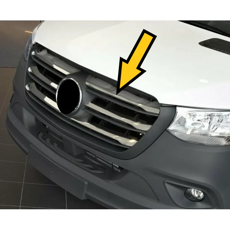 Front Grille Chrome Cover For Mercedes Benz Sprinter W907 Stainless