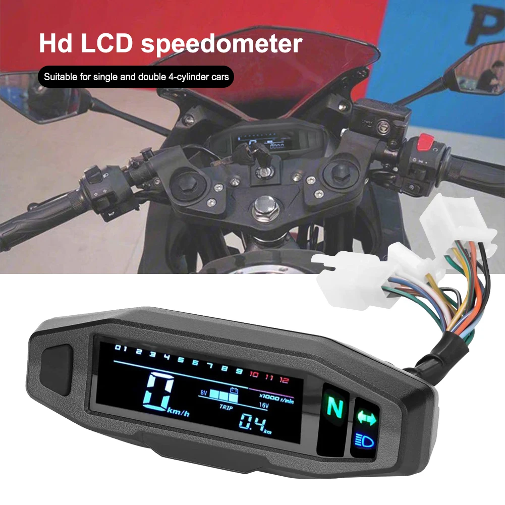 Tachimetro Digitale Universale Tachimetro Per Moto Tachimetro Display Lcd Contachilometri Digitale Display Indicatore Luminoso Multifunzione