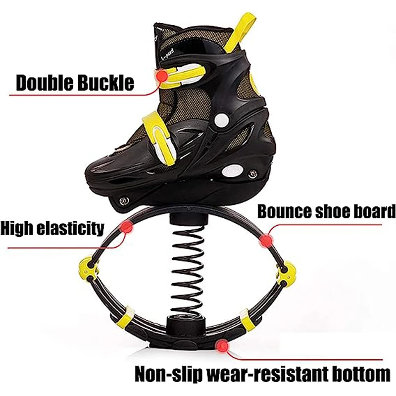 Adults/Kids/Child Youth Kangaroo Shoes Jumping Stilts Fitness Exercise, Anti-Gravity Running Boots,Yellow lnline Skates