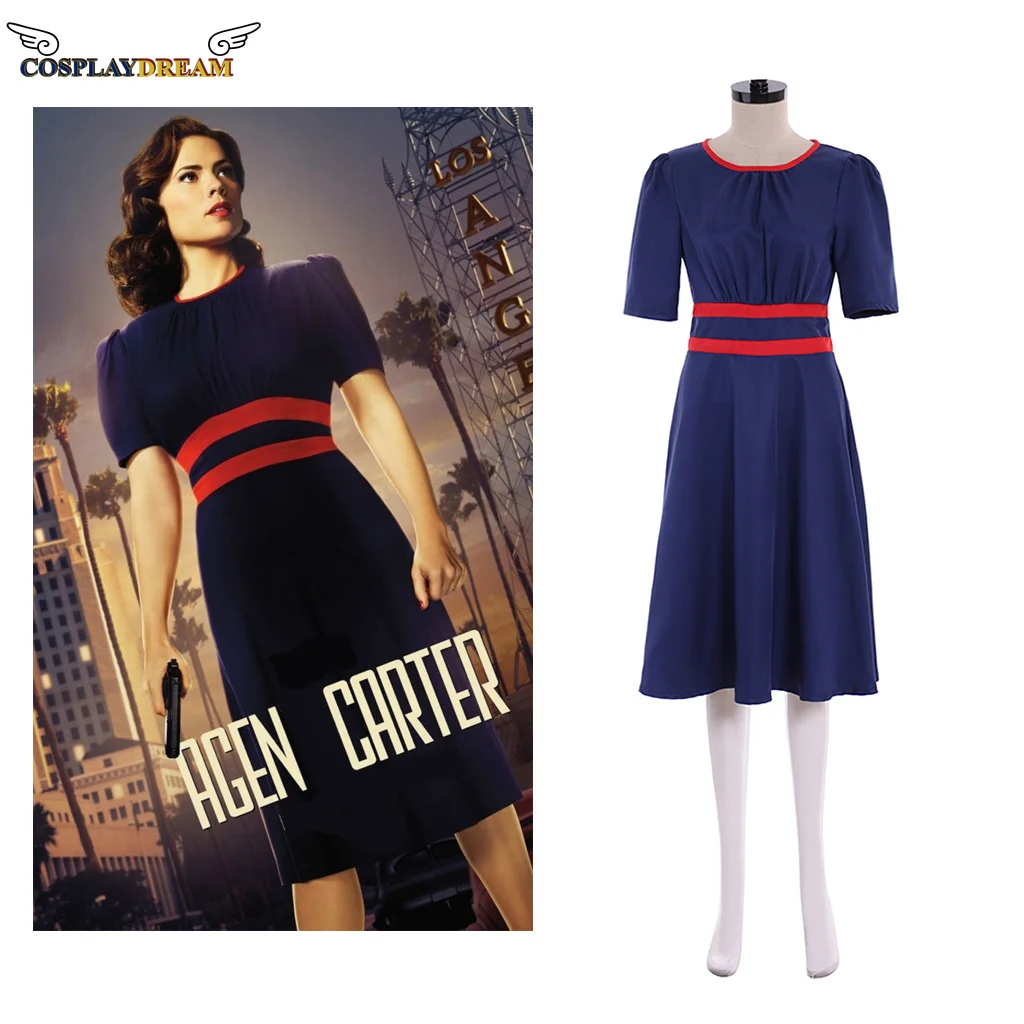 

Костюм Пегги картера для косплея агент Пегги Картер синий костюм женский костюм на Хэллоуин карнавал костюм агента красоты на заказ