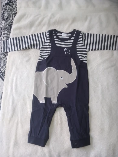 Striped Elephant Romper photo review