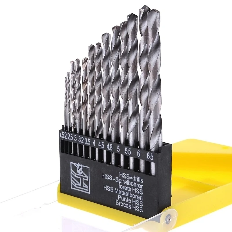 סט מקדחה פיתול 3 יחידות, מקדחה מתכת חתיכות עם שק עגול, סט מקדחה באורך טוויסט עבור נירוסטה, פלסטיק ועץ