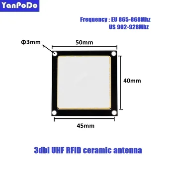Yanpodo 미국 902-928MHZ RFID 세라믹 안테나 50*50mm UHF 전체 크기 0-5.5dbi SMA MMCX IPEX 커넥터 임베디드 시스템에 사용