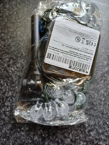 Lámpara de bolas de burbujas solares, cadena de luces para exteriores, gotas de agua, orbe impermeable para exteriores, luces de Navidad, Patio, fiesta navideña photo review