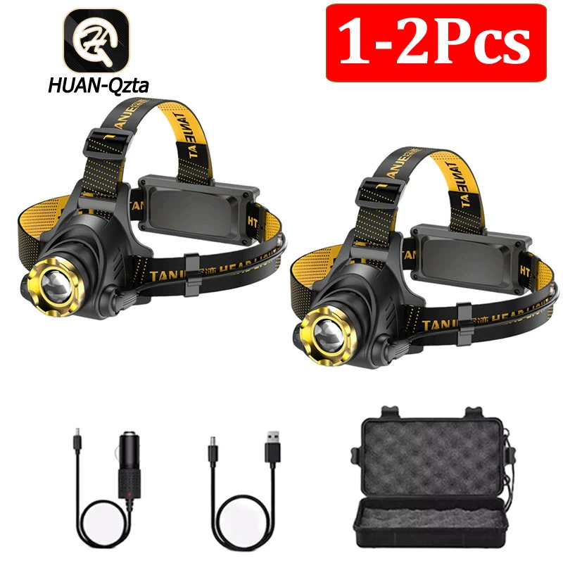 12pcs Led Head Light Torch 90 Angle Adjustment Safety Headlight Torch