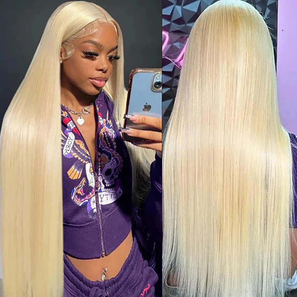 613 13x6 HD Lace Frontal Human Hair Wigs 613 Blonde Lace Front Human Hair Wigs Peruvian Remy Straight Wig For Women human hair wig