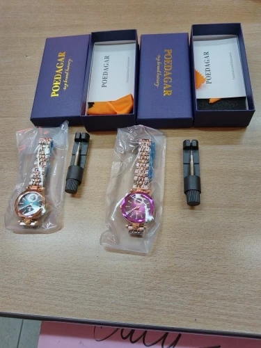 POEDAGAR Luxury Woman Wristwatch Elegant Waterproof Stainless Steel photo review