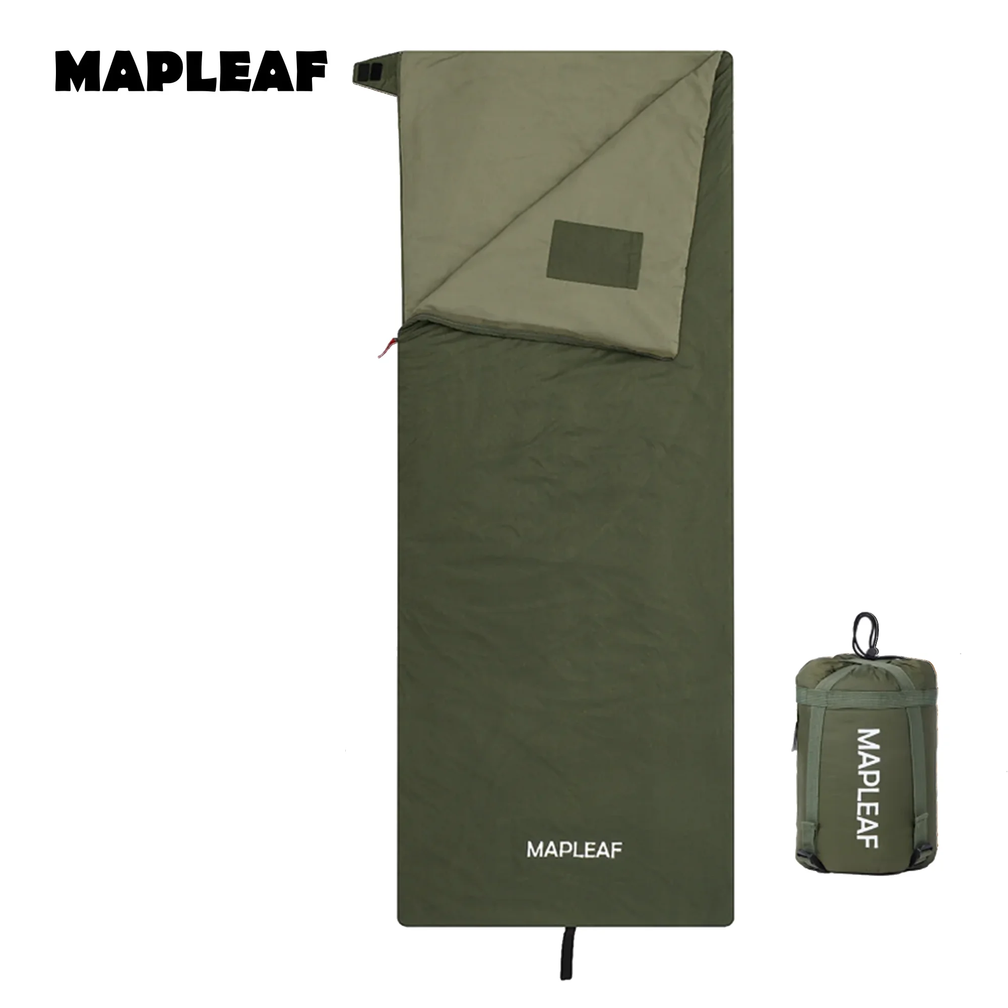 MAPLEAF Sac De Couchage Épissable Portable - Étanché Compact Léger Avec Sac Compression, Idéal Camping Randonnée Voyage Printemps Été Automne [-3°C à 15°C]